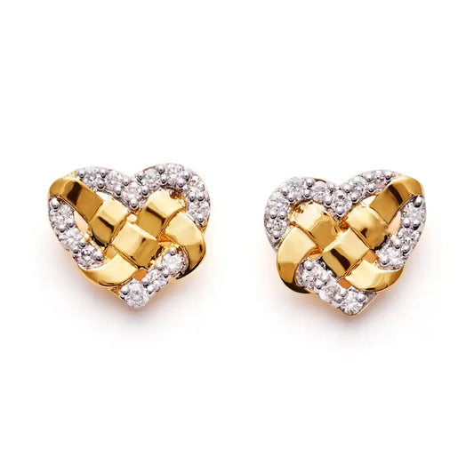 Knotted Heart Earrings