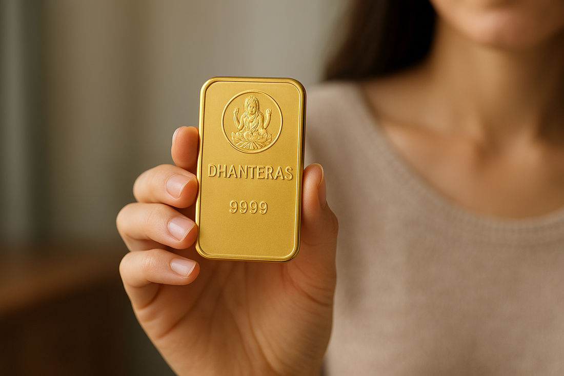 Gold biscuit, coin and children's gold jewellery compared for a Dhanteras gift decision