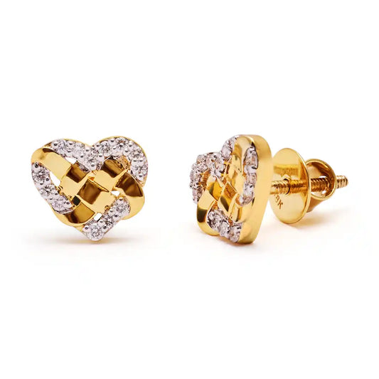 Knotted Heart Earrings